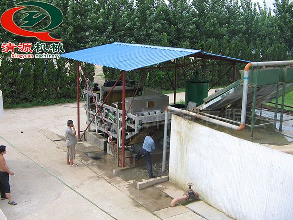 雙網擠漿機安裝現場